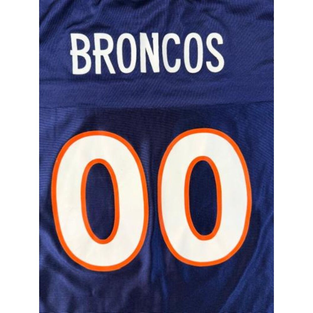 NFL Team Apparel Denver Broncos Women's VNeck Jersey 00 Navy Blue Large